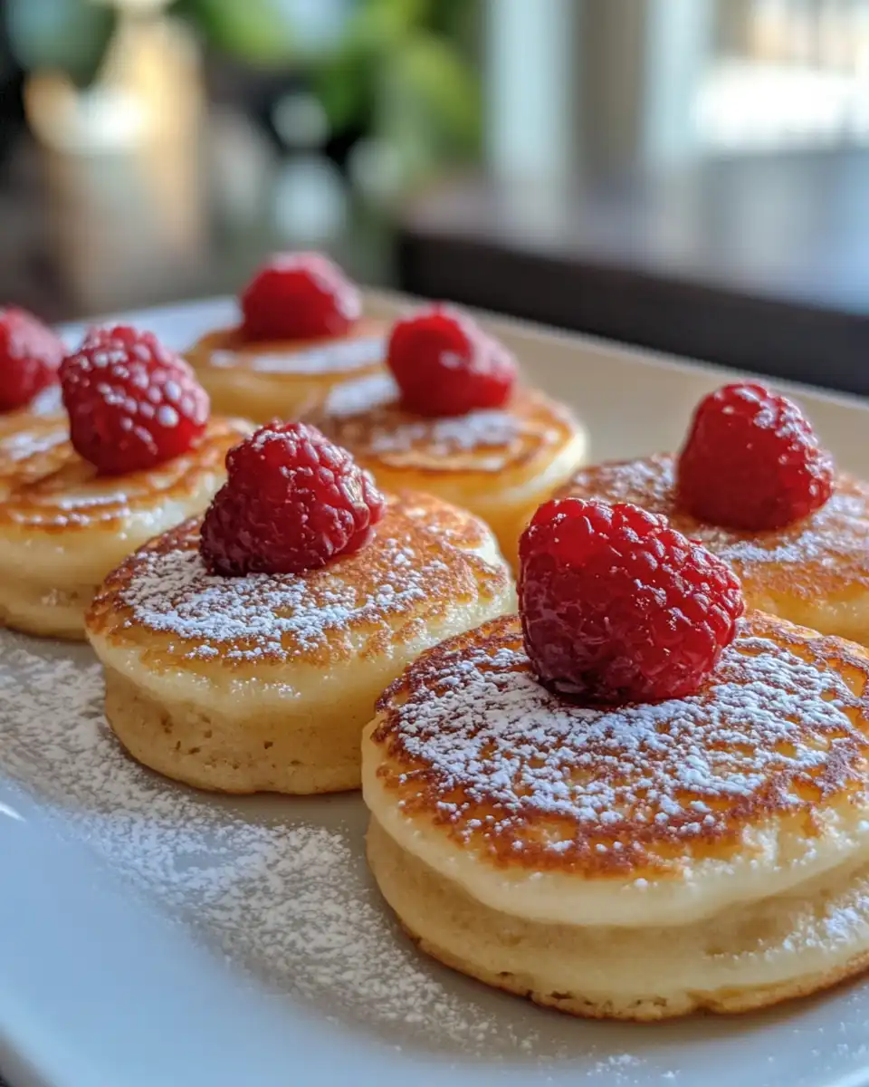 Blended batter for mini German pancakes poured into muffin tin cups