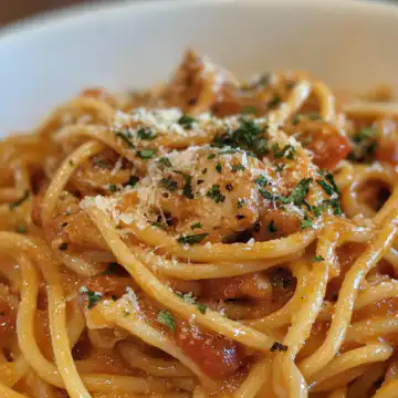 Monterey Chicken Spaghetti taken with iphone 15 pro max --iw 2 --ar 4:5 --v 6.1 --raw