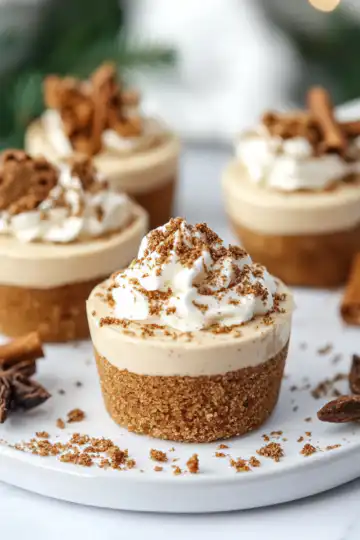 No Bake Gingerbread Cheesecake Cups taken with iphone 15 pro max --iw 2 --ar 4:5 --v 6.1 --raw