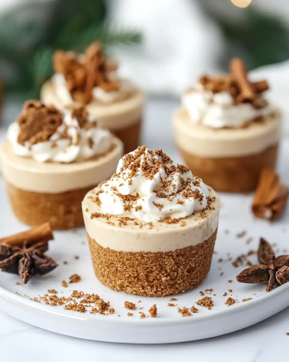 No bake gingerbread cheesecake cups steaming in pressure cooker