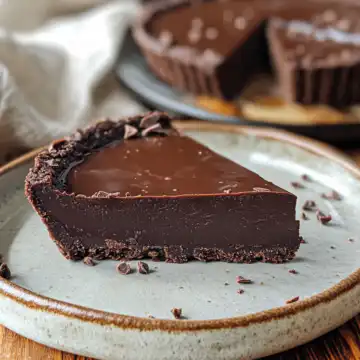 No Bake Vegan Chocolate Tart taken with iphone 15 pro max --iw 2 --ar 4:5 --v 6.1 --raw