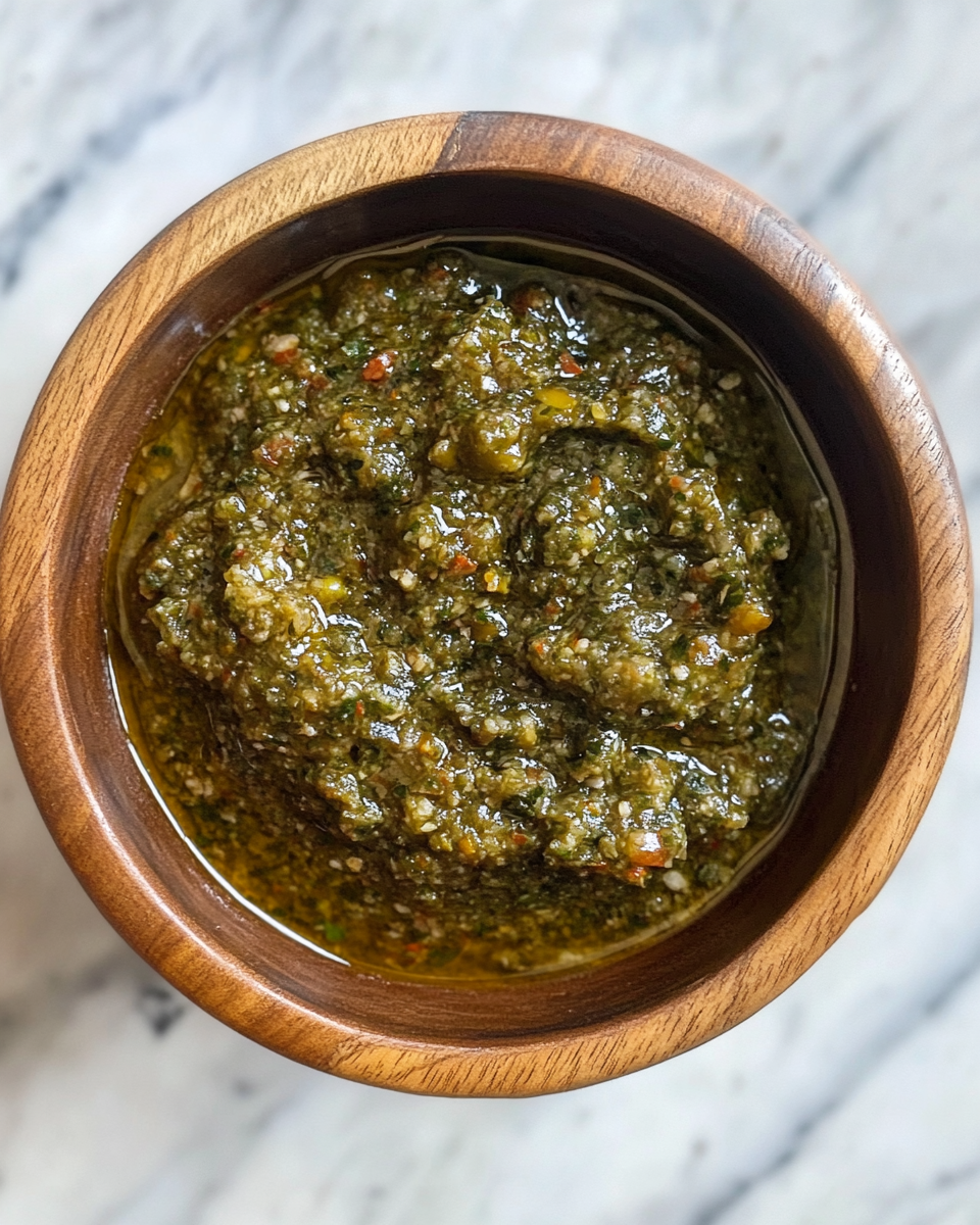 Pressure cooker with tapenade mixture inside