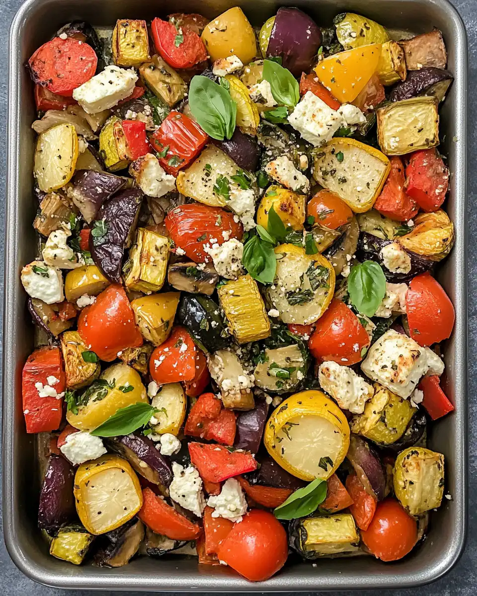 Chopped Greek vegetables ready for cooking