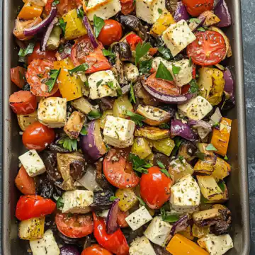 One Pan Greek Vegetables Recipe taken with iphone 15 pro max --iw 2 --ar 4:5 --v 6.1 --raw