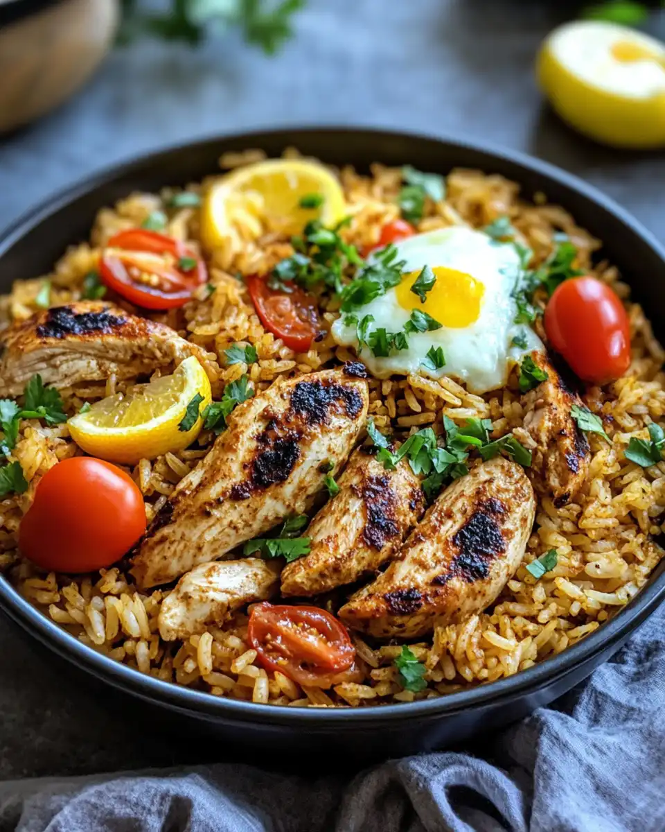 Pressure cooker sealed with chicken shawarma rice cooking inside