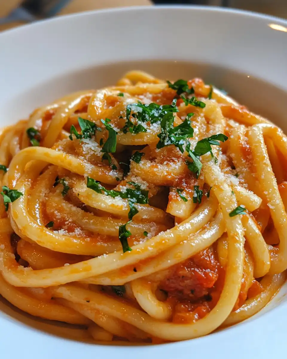 Steamy aroma of pasta cooking in pressure cooker fills the kitchen