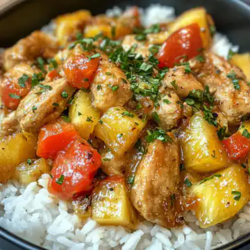 Pineapple Chicken And Rice taken with iphone 15 pro max --iw 2 --ar 4:5 --v 6.1 --raw