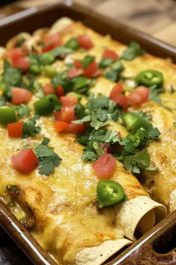 Plant Based Potato Green Chili Enchiladas taken with iphone 15 pro max --iw 2 --ar 4:5 --v 6.1 --raw