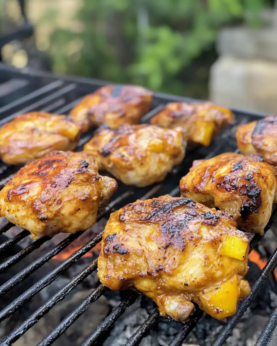 Ingredients lined up for pollo asado recipe including achiote paste and fresh spices