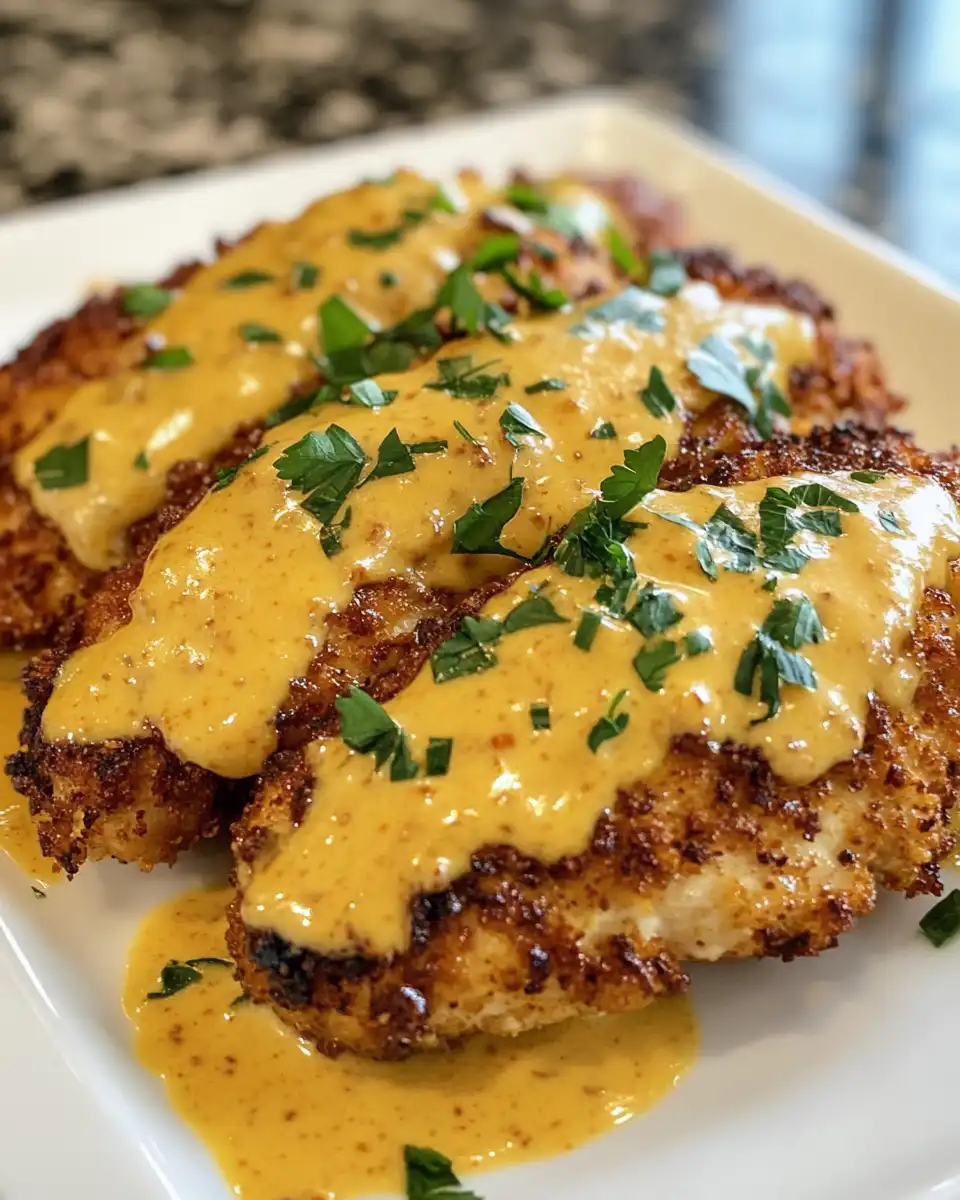 Pretzel crusted chicken steaming in pressure cooker about to be served