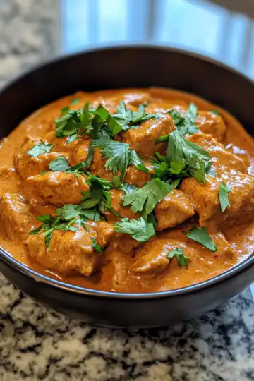 Quick Easy Homemade Butter Chicken Recipe taken with iphone 15 pro max --iw 2 --ar 4:5 --v 6.1 --raw
