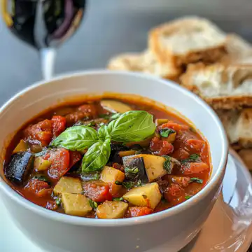 Ratatouille Soup From The Movie A Delicious Recipe taken with iphone 15 pro max --iw 2 --ar 4:5 --v 6.1 --raw