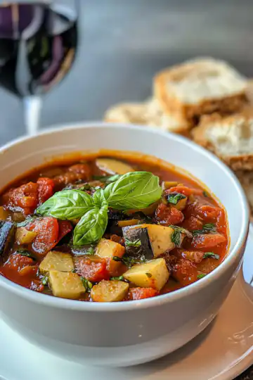 Ratatouille Soup From The Movie A Delicious Recipe taken with iphone 15 pro max --iw 2 --ar 4:5 --v 6.1 --raw