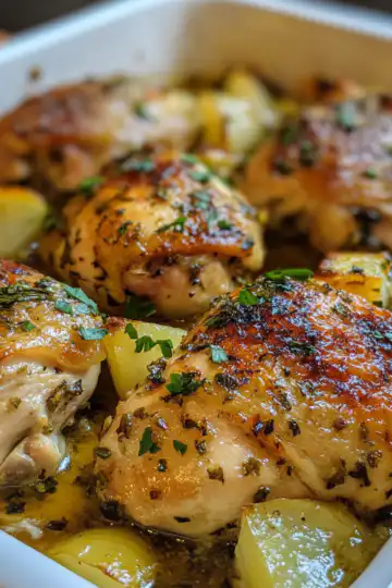 Roasted French Garlic Chicken taken with iphone 15 pro max --iw 2 --ar 4:5 --v 6.1 --raw