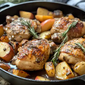 Rosemary Apple Cider Chicken Recipe taken with iphone 15 pro max --iw 2 --ar 4:5 --v 6.1 --raw