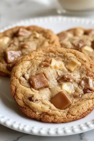Salted Caramel Cookie Recipe taken with iphone 15 pro max --iw 2 --ar 4:5 --v 6.1 --raw