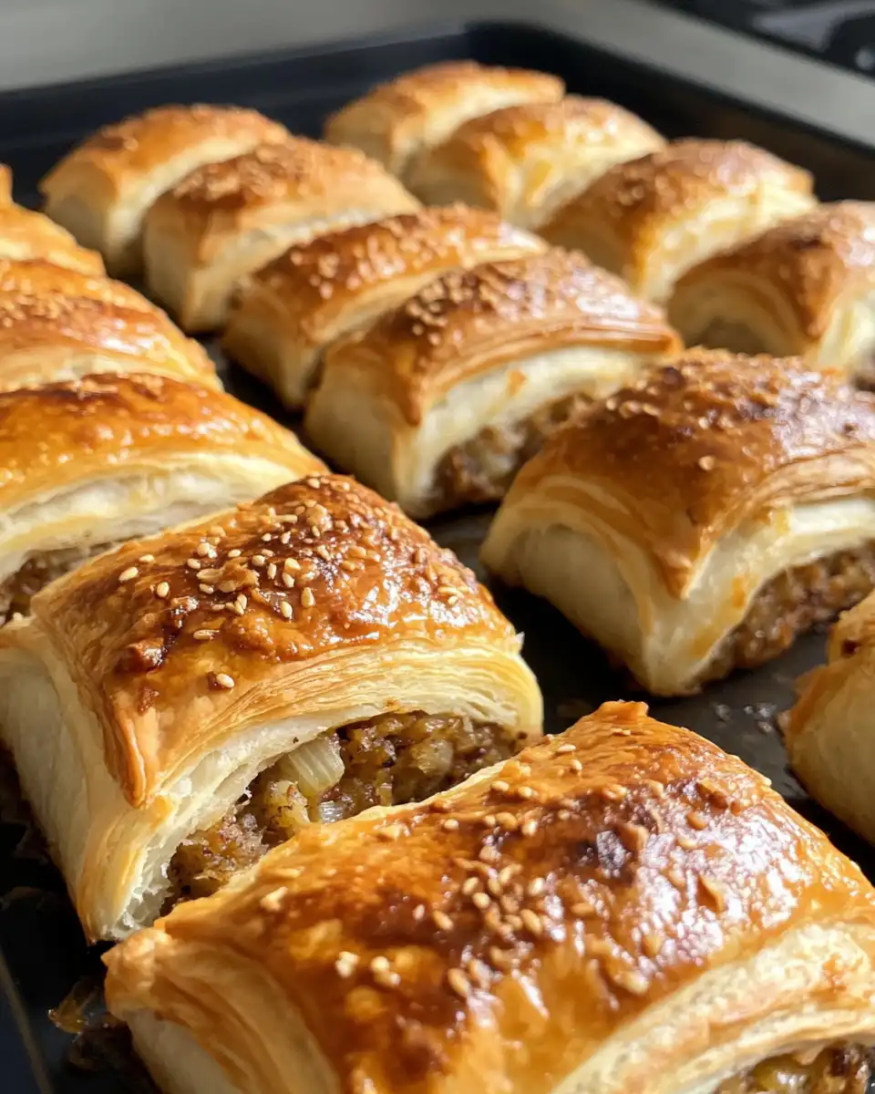 Finished golden baked cheesy caramelized onion galette