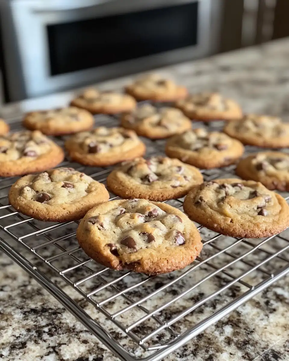 Freshly baked golden brown slice and bake cookies cooling on rack
