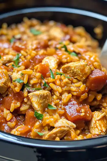 Slow Cooker Chicken Jambalaya Recipe taken with iphone 15 pro max --iw 2 --ar 4:5 --v 6.1 --raw
