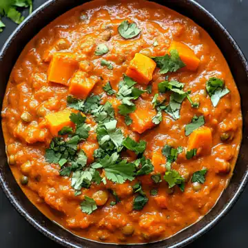 Slow Cooker Sweet Potato And Lentil Tikka Masala Vegan taken with iphone 15 pro max --iw 2 --ar 4:5 --v 6.1 --raw