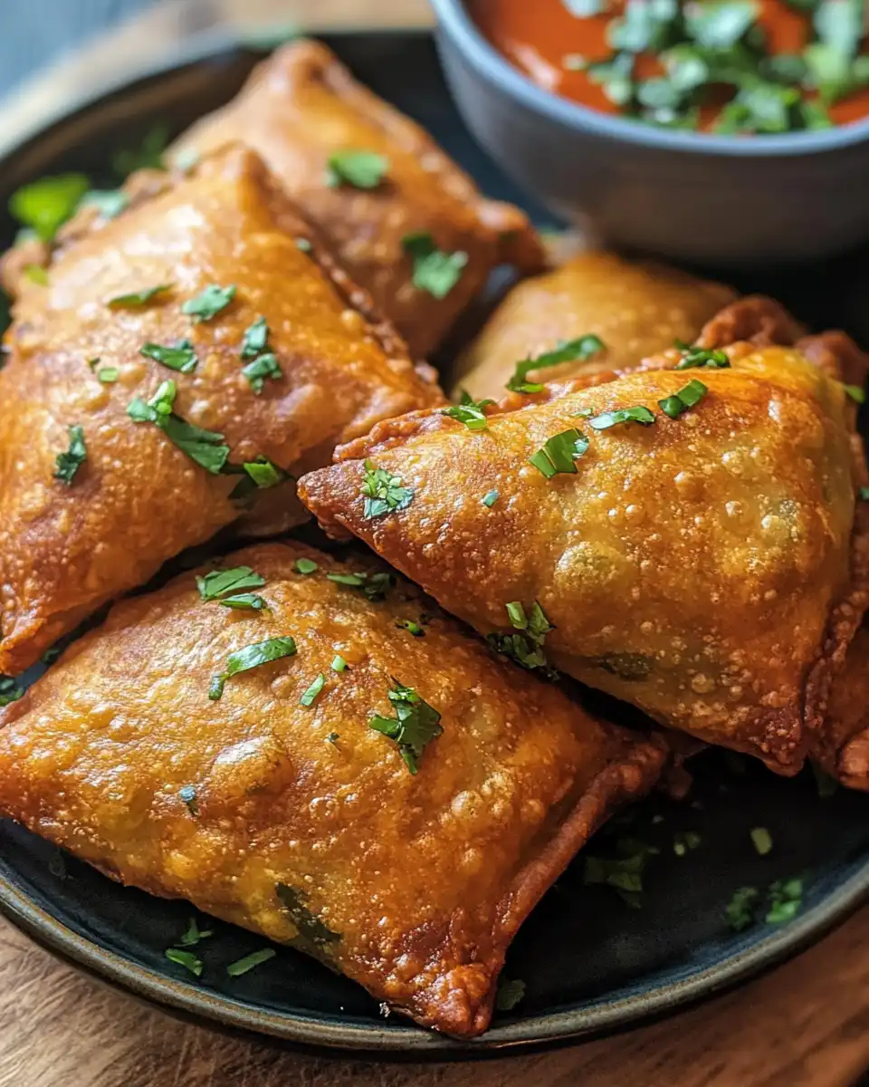 Ingredients for spiced samosa patties including potatoes, spices, peas and herbs