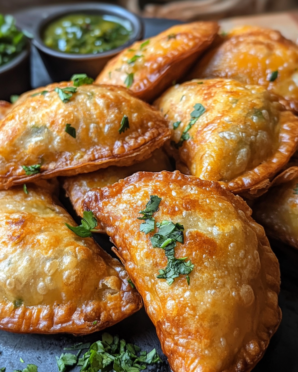 Spiced samosa patties cooking with steam rising in pressure cooker