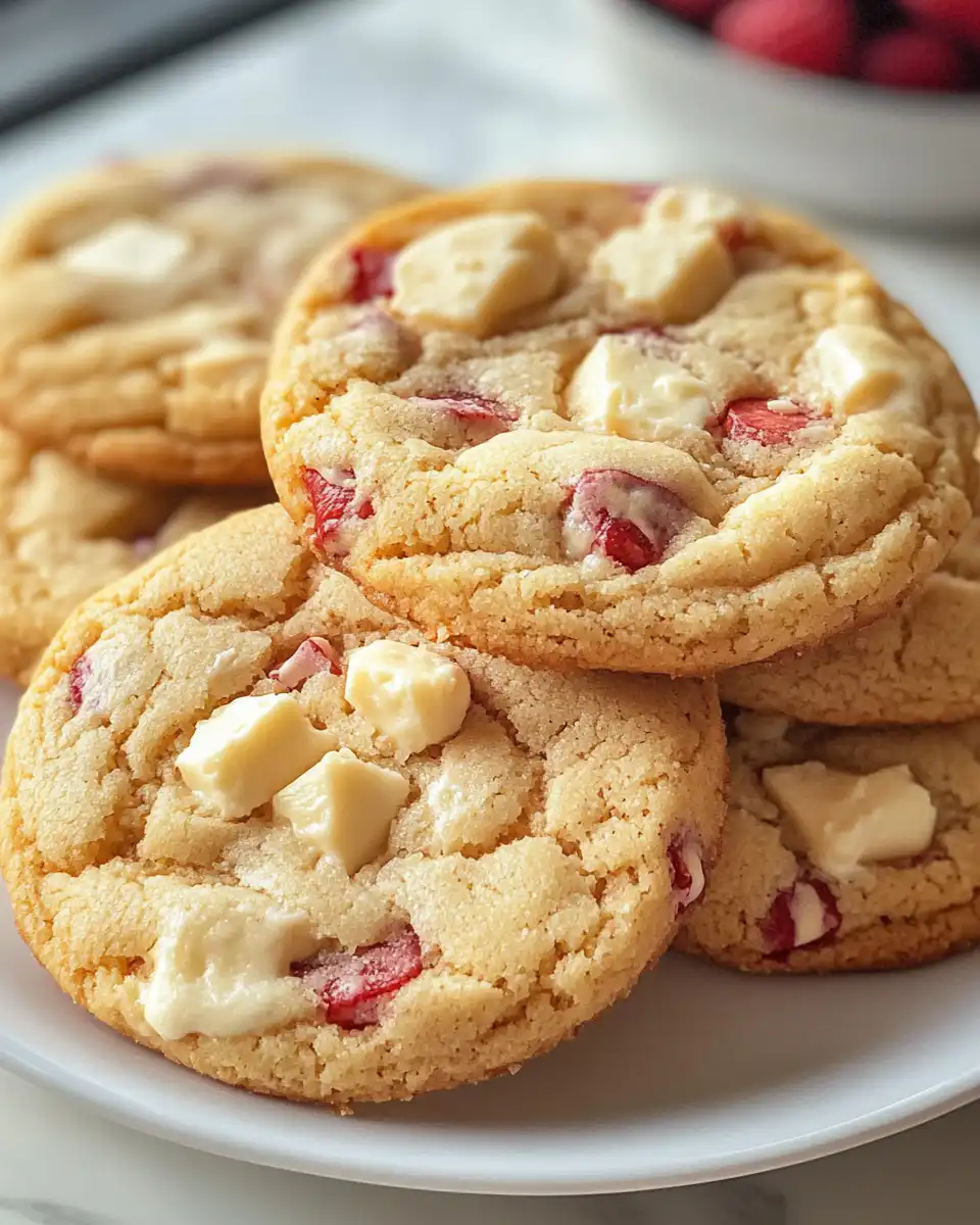 Ingredients for strawberry cheesecake cookies