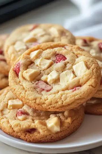 Strawberry Cheesecake Cookies Recipe taken with iphone 15 pro max --iw 2 --ar 4:5 --v 6.1 --raw