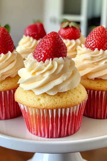 Strawberry Shortcake Cupcakes taken with iphone 15 pro max --iw 2 --ar 4:5 --v 6.1 --raw