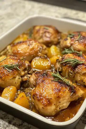 Sweet And Savory Roasted Orange Chicken taken with iphone 15 pro max --iw 2 --ar 4:5 --v 6.1 --raw