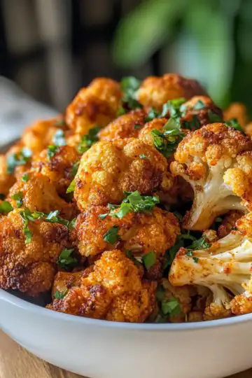 Sweet And Spicy Baked Cauliflower Recipe taken with iphone 15 pro max --iw 2 --ar 4:5 --v 6.1 --raw