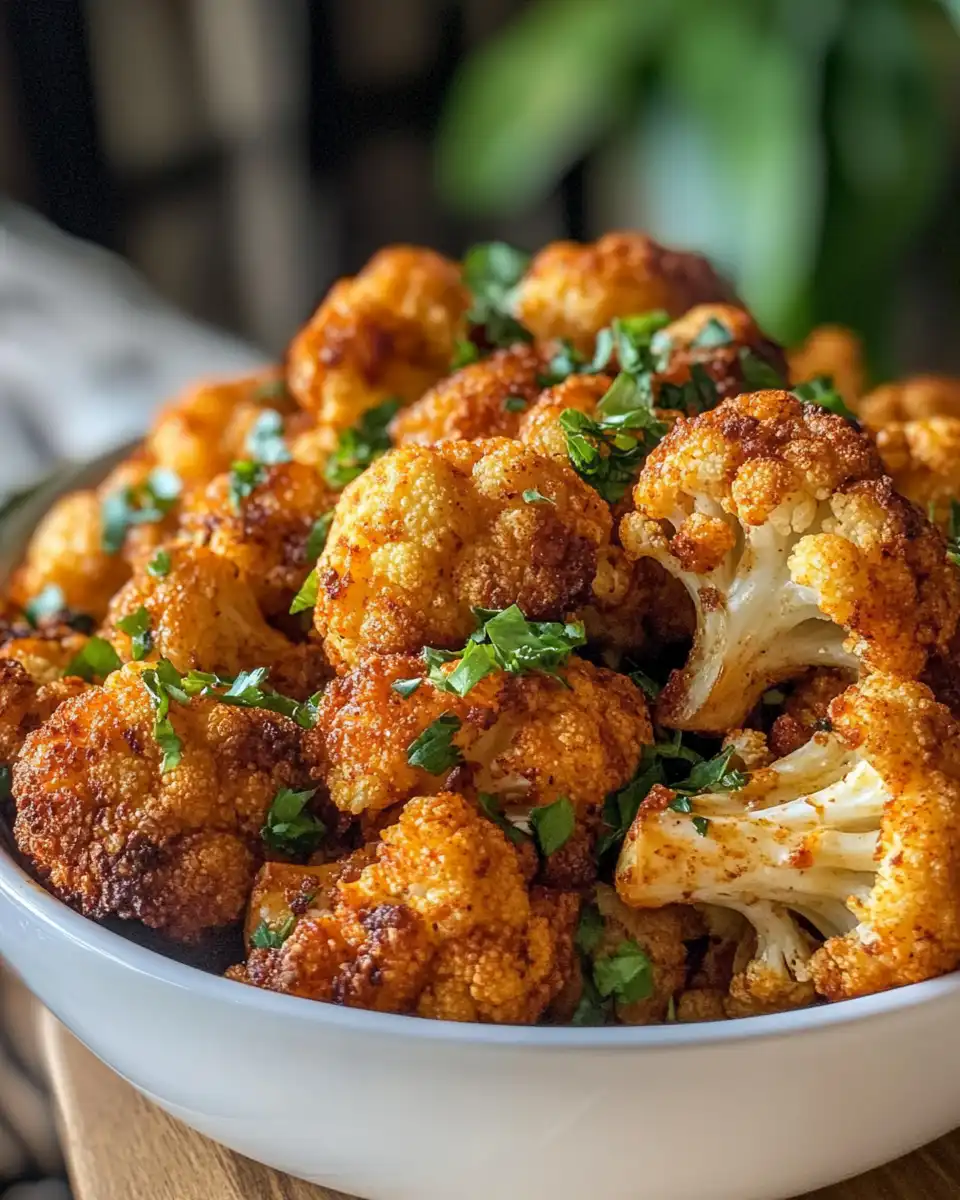 Sweet and spicy baked cauliflower in pressure cooker with honey and chili garlic sauce
