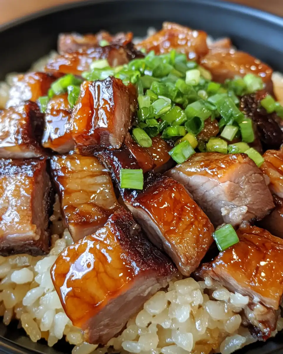 Ingredients laid out for caramelized pork rice meal