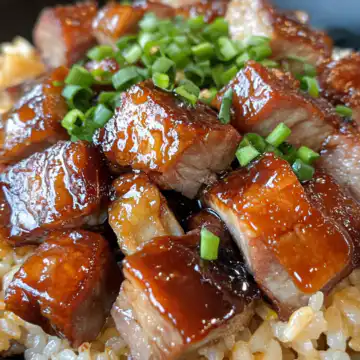 Sweet Caramelized Pork Rice taken with iphone 15 pro max --iw 2 --ar 4:5 --v 6.1 --raw