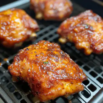 Sweet Chili Chicken Thighs In Air Fryer taken with iphone 15 pro max --iw 2 --ar 4:5 --v 6.1 --raw