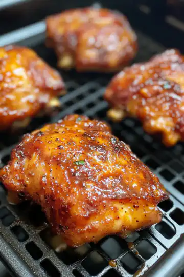 Sweet Chili Chicken Thighs In Air Fryer taken with iphone 15 pro max --iw 2 --ar 4:5 --v 6.1 --raw