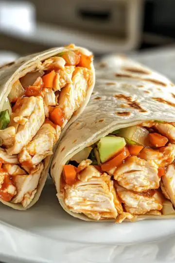 Sweet Chili Chicken Wraps A Spicy Sweet Lunch Favorite taken with iphone 15 pro max --iw 2 --ar 4:5 --v 6.1 --raw