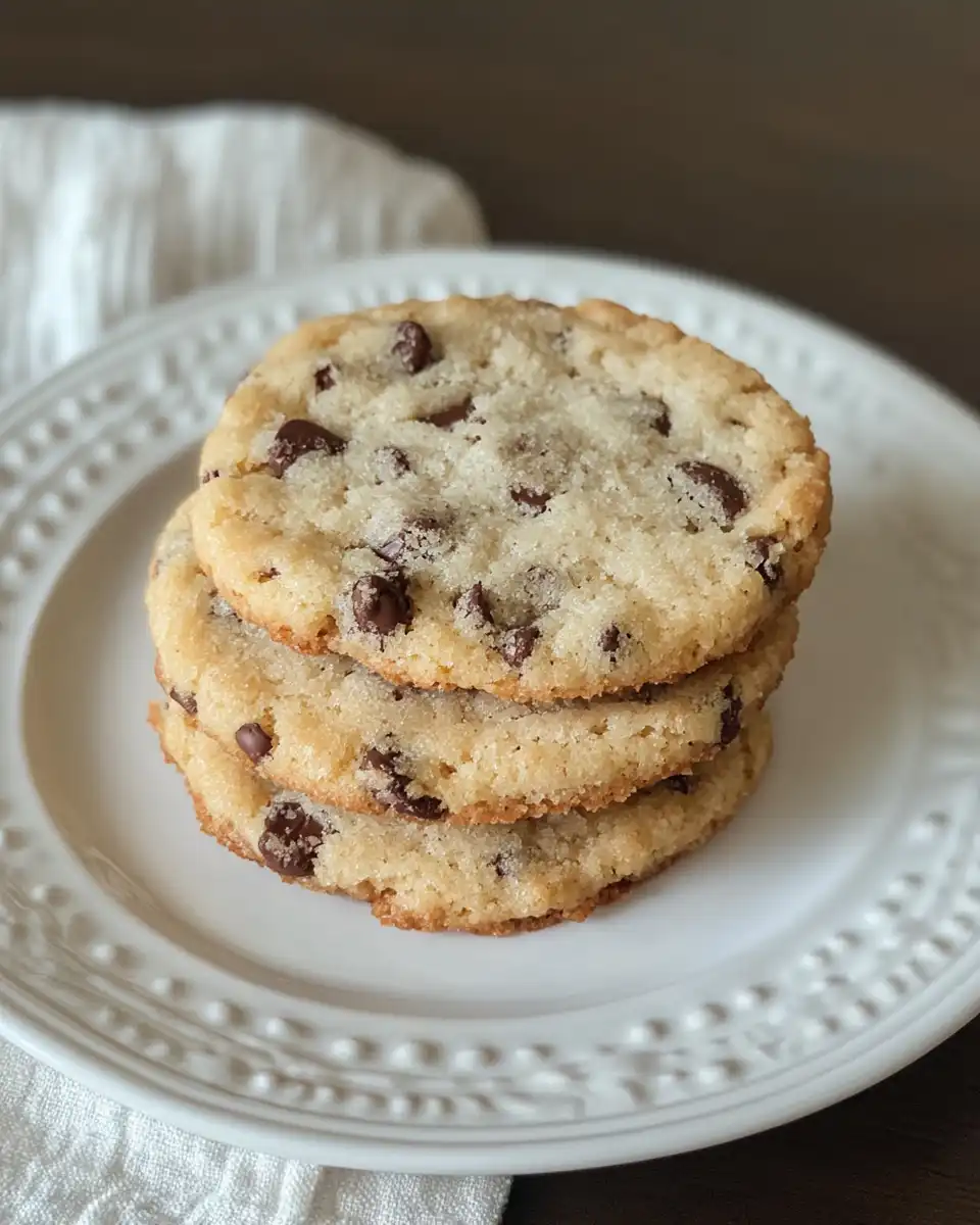Close-up of a shortbread cookie with melting chocolate chips and toffee crunch