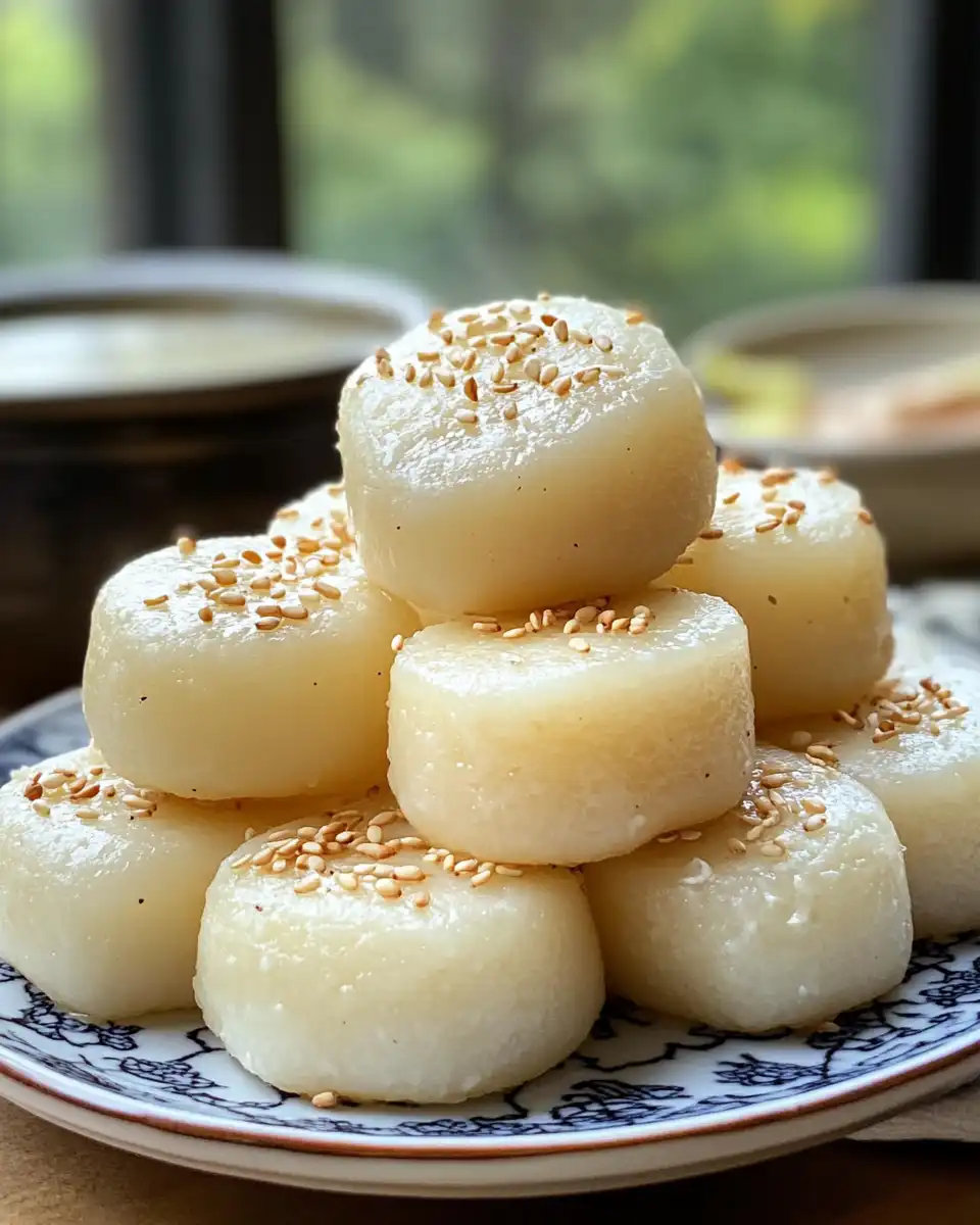 Ingredients for sweet soy butter Korean rice cakes laid out on kitchen counter
