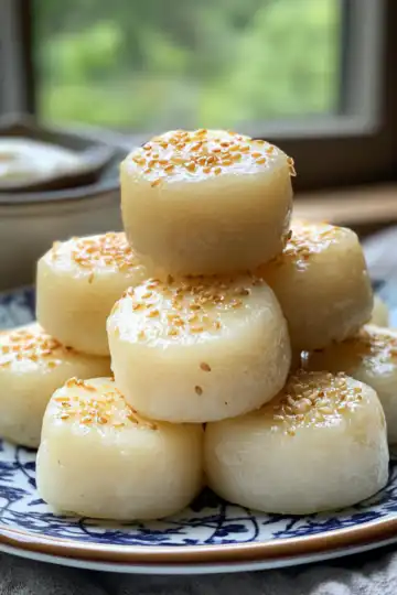 Sweet Soy Butter Korean Rice Cakes taken with iphone 15 pro max --iw 2 --ar 4:5 --v 6.1 --raw