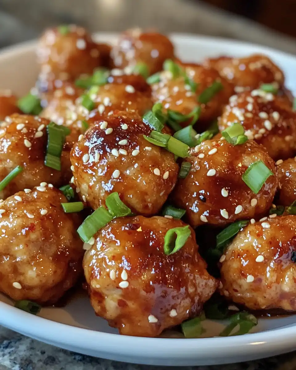 Juicy meatballs cooking in pressure cooker with sheen from sauce