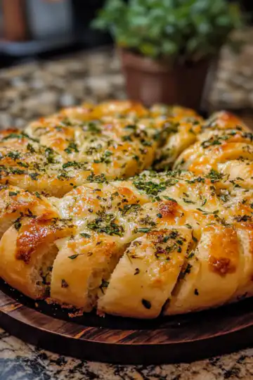 Swirled Garlic Herb And Cheese Bread taken with iphone 15 pro max --iw 2 --ar 4:5 --v 6.1 --raw