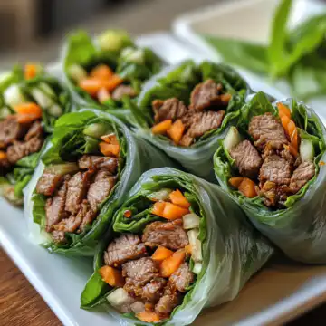 Thai Basil Beef Rolls Fresh Thai Flavors In Every Bite taken with iphone 15 pro max --iw 2 --ar 4:5 --v 6.1 --raw
