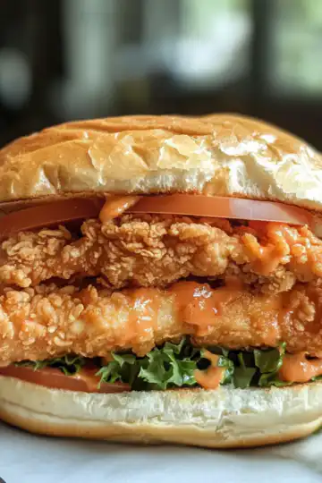 Thai Fried Chicken Sandwich taken with iphone 15 pro max --iw 2 --ar 4:5 --v 6.1 --raw