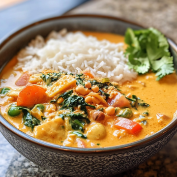 Thai Peanut Curry Recipe taken with iphone 15 pro max --iw 2 --ar 4:5 --v 6.1 --raw