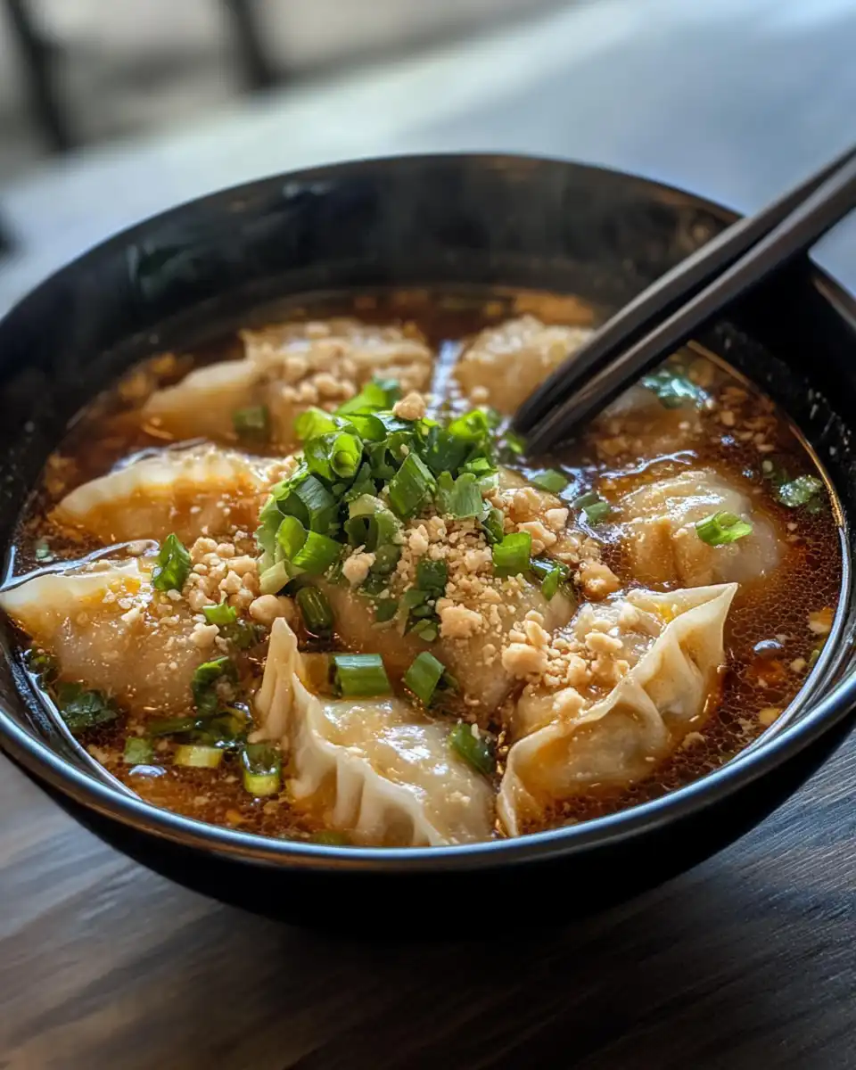 Pressure cooker releasing steam as Thai potsticker soup cooks