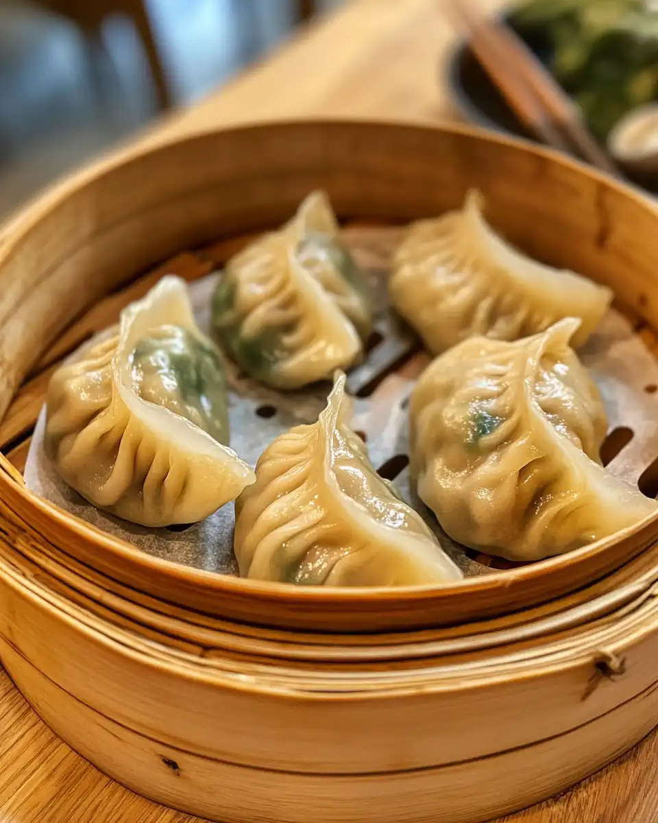 Serving traditional Chinese dumplings with spicy soy dipping sauce