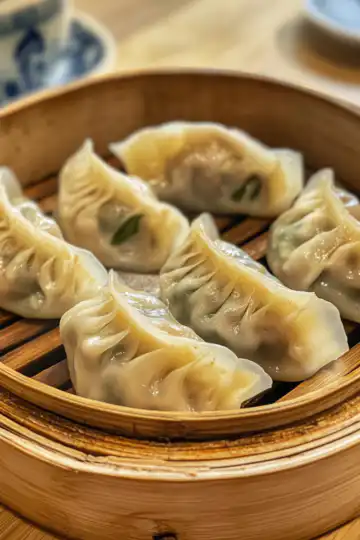 Traditional Chinese Dumplings taken with iphone 15 pro max --iw 2 --ar 4:5 --v 6.1 --raw