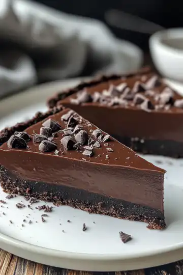 Vegan Chocolate Tart taken with iphone 15 pro max --iw 2 --ar 4:5 --v 6.1 --raw