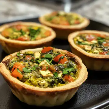 Vegan Mini Quiches With Tofu And Pistachios taken with iphone 15 pro max --iw 2 --ar 4:5 --v 6.1 --raw